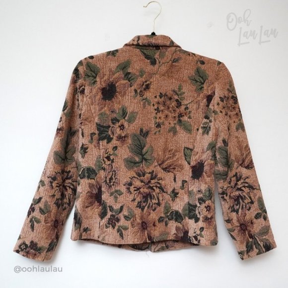 Vintage Tapestry Floral Zip Up Jacket - Picture 4 of 8